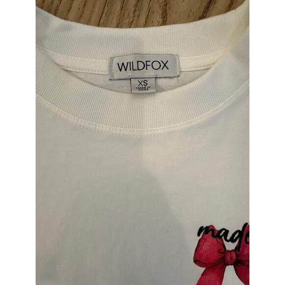 WildFox Jamie Mademoiselle Tshirt boxy fit Womens XSmall NWT - Picture 4 of 6